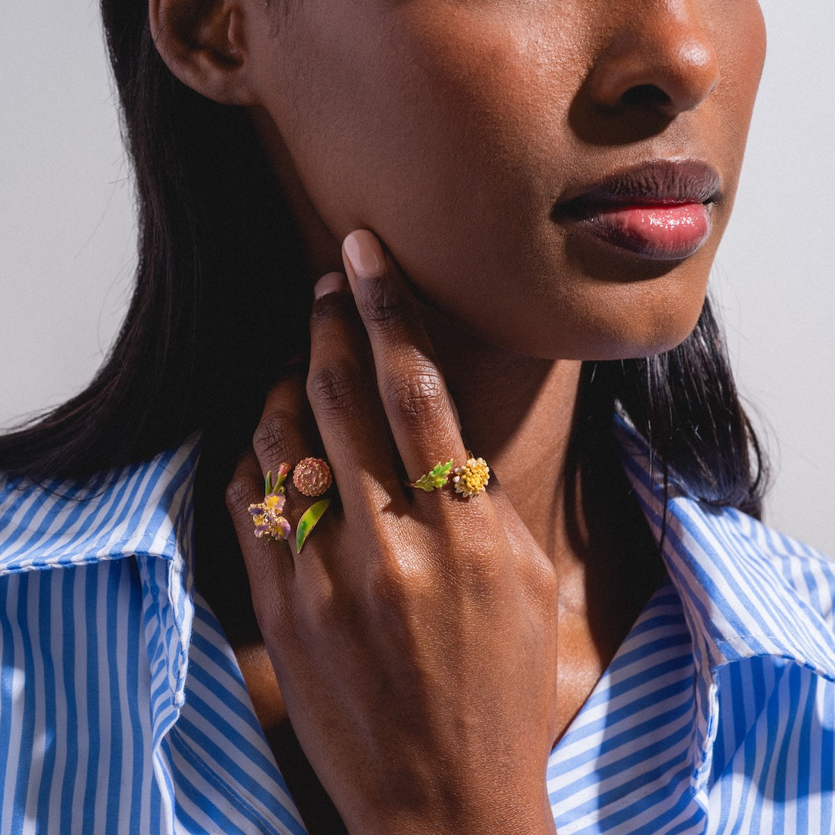 Blooming Color Adjustable Enamel Birth Flower Ring - Personalized Zodiac Jewelry Gift for Women - Perfect for Birthdays, Anniversaries & Special Occasions