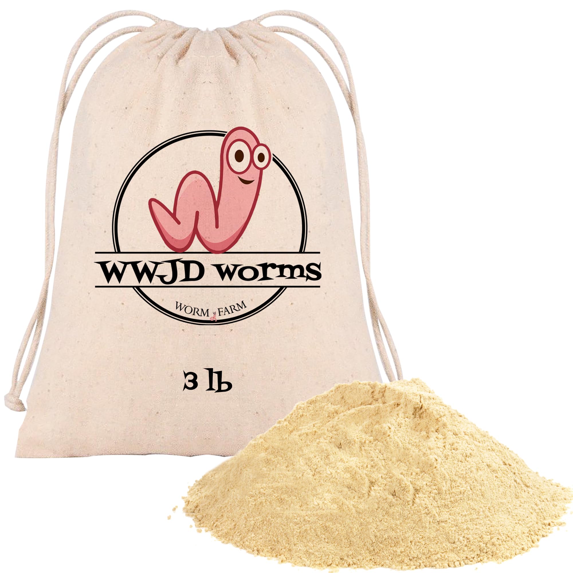 Premium Worm Food for Composting - Organic Mineral-Rich Nutrient Blend for Nightcrawlers & Red Wigglers - Boosts Vermicomposting Efficiency & Worm Health - 3lb Bag - Ideal for Home Gardens, Organic Farming & Sustainable Waste Management