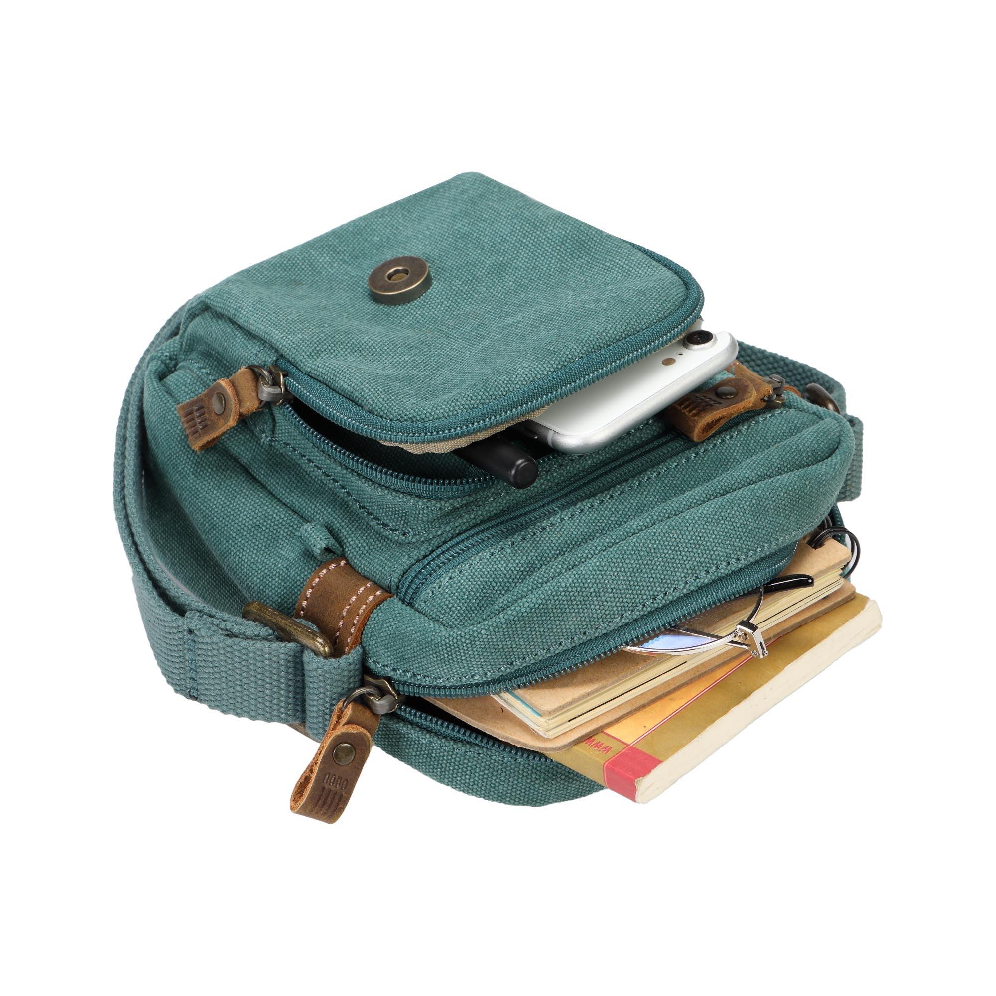 TRP0213 Troop London Classic Canvas Crossbody Bag for Men & Women - Stylish & Durable Everyday Shoulder Bag for Work, Travel & Casual Outings