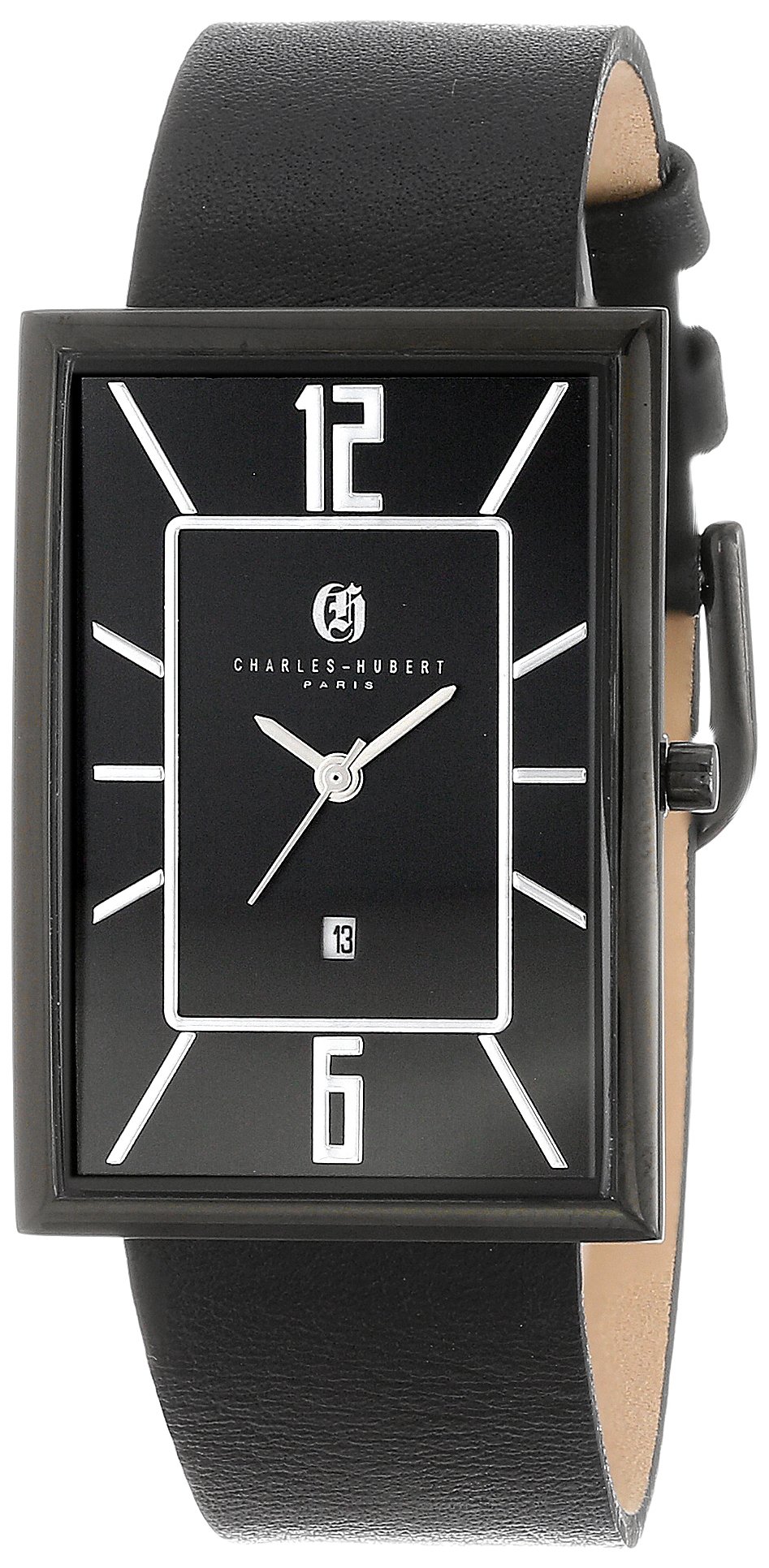 Charles-Hubert Paris Men's 3943-B Premium Collection Black Dial Watch - Luxury Dress Watch for Business, Formal Events & Special Occasions