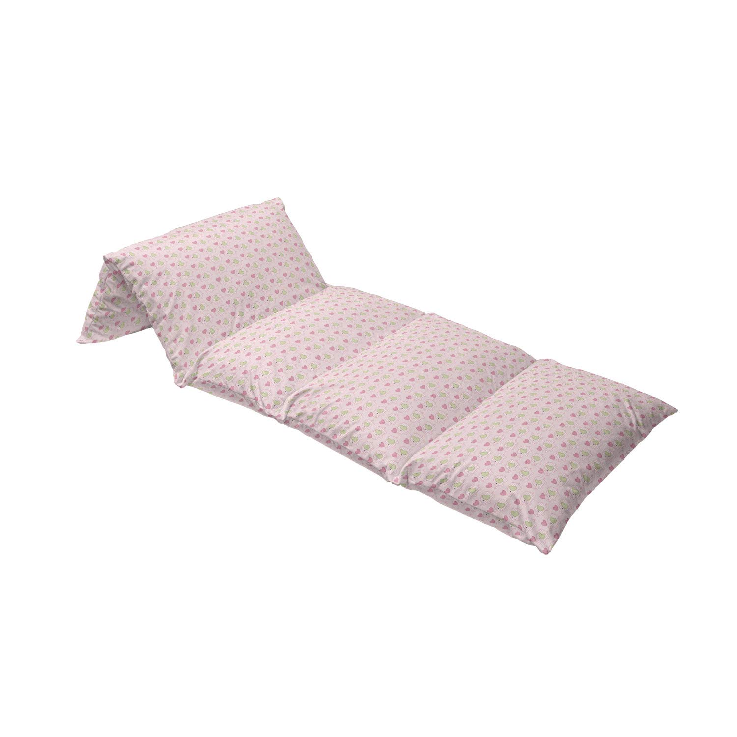 Ambesonne Animal Print Floor Pillow Cover - Checkered & Polka Dot Heart Design, 88
