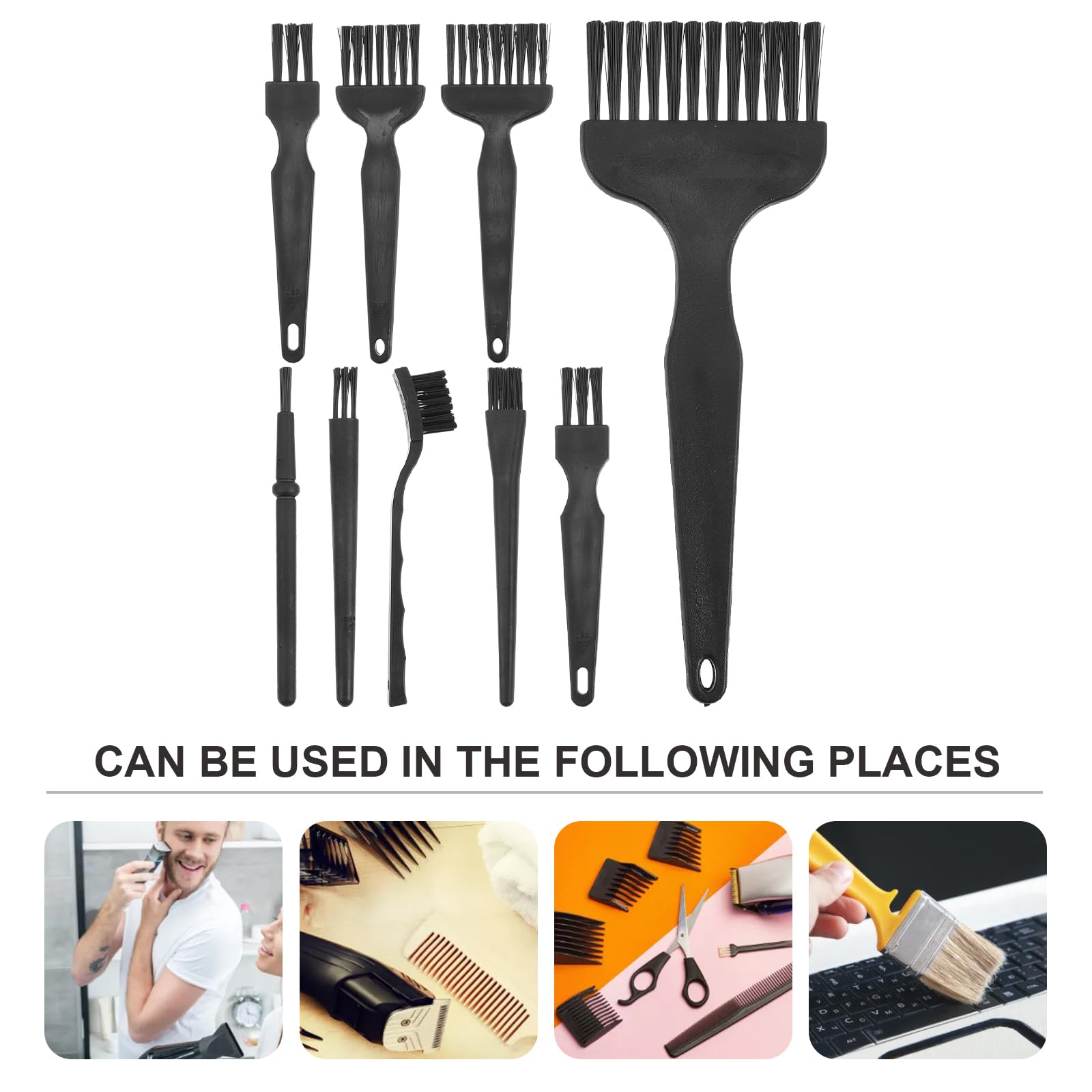 NOLITOY 8-Piece Electric Shaver Cleaning Kit with Multi-Style Replacement Razors - Compatible with Most Electric Shavers & Trimmers - Perfect for Home Grooming, Travel & Barber Shops