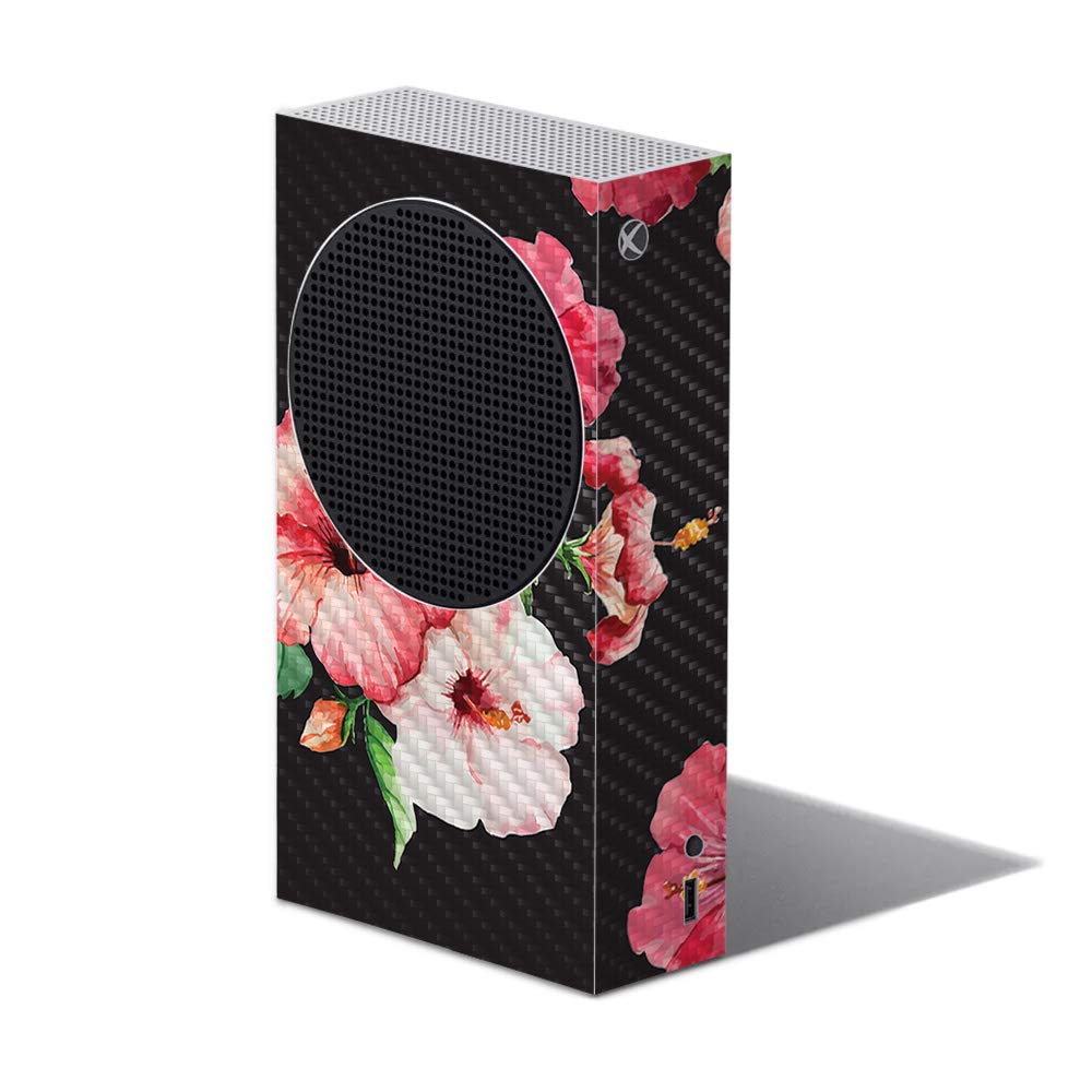 Premium Carbon Fiber Skin for Xbox Series S - Hibiscus Design | Protective & Durable Textured Finish | Easy to Apply & Remove | Made in USA | Perfect for Gaming Setups & Personalization