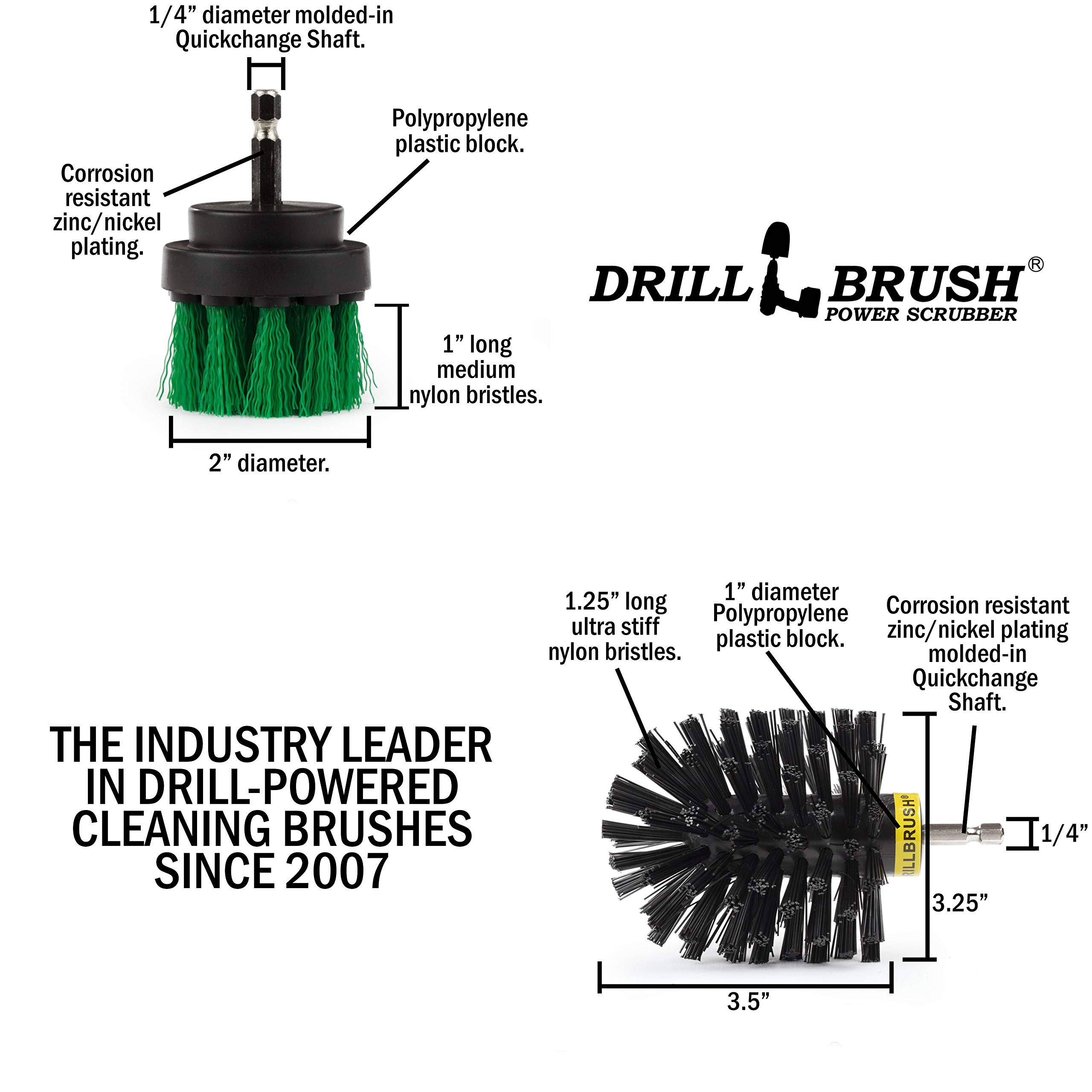 Multi-Purpose Cleaning Brush Attachment for Cordless Battery Drills - Perfect for Car Detailing, Tile Grout Cleaning & Household Dusting