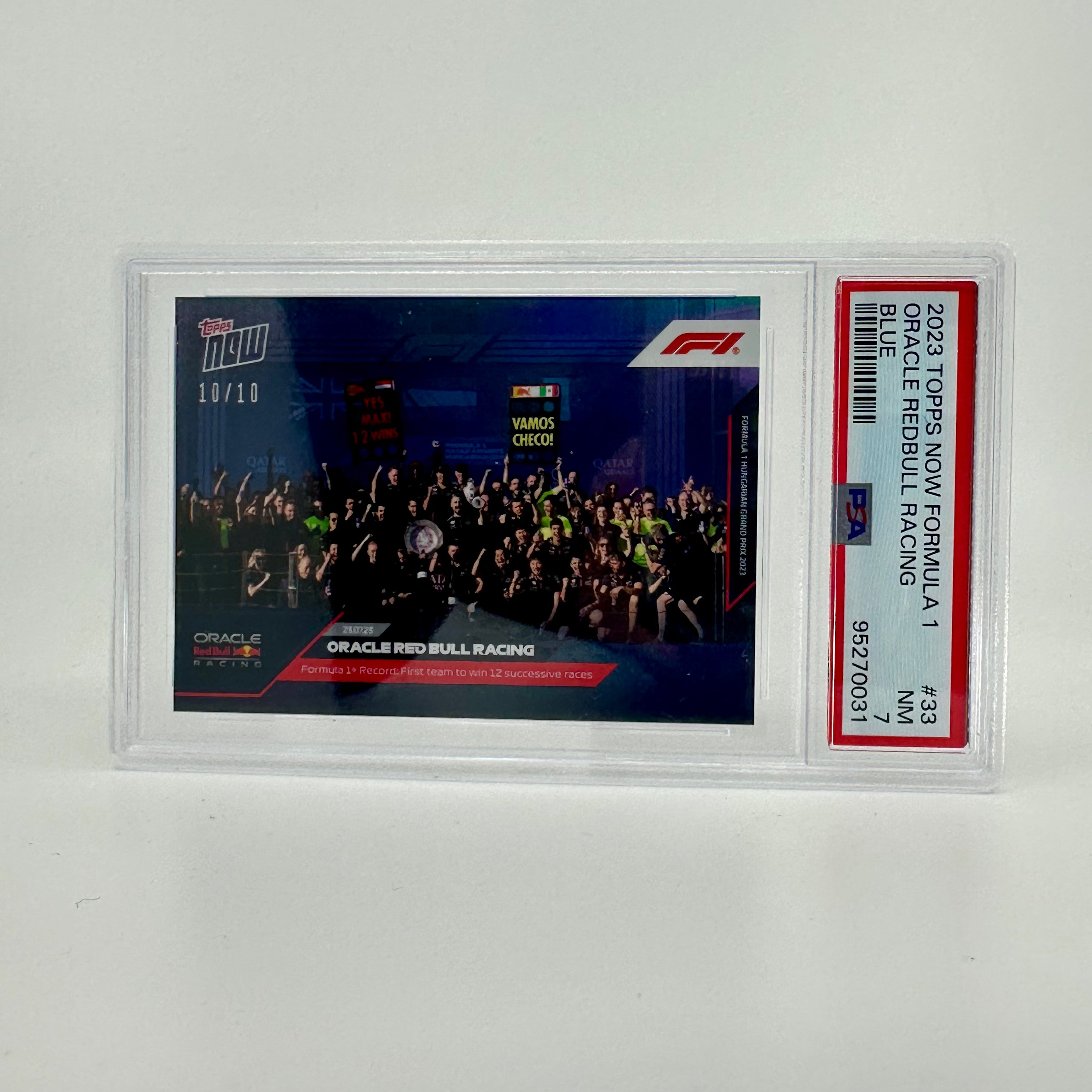 PSA 7 Graded Max Verstappen #33 Blue F1 Racing Card - Perfect for Collectors, Sports Memorabilia & Formula 1 Fans
