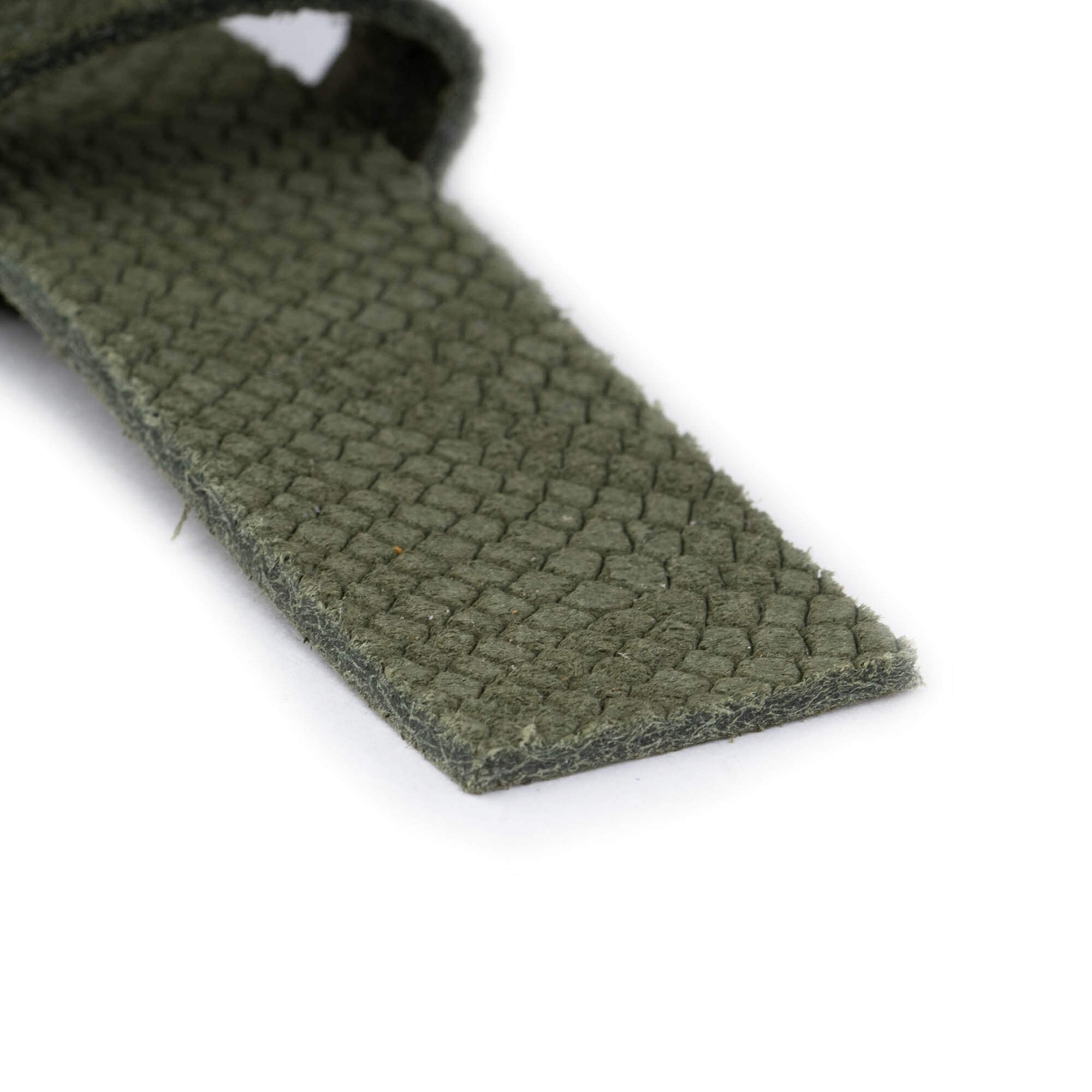 2.5cm Olive Green Snake Embossed Leather Belt Strap for Dunhill Buckles - Premium Replacement Belt for Men's Fashion Accessories