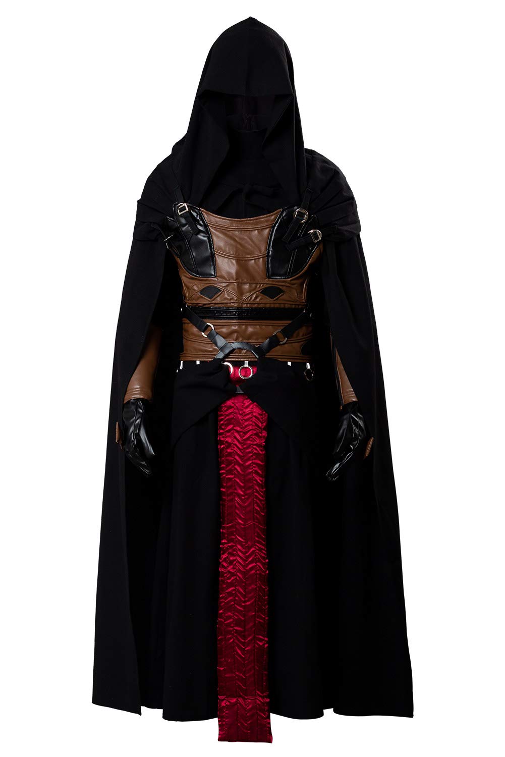 Darth Revan Costume for Adults - Black Hooded Robe Tunic with Belt | Star Wars Cosplay Outfit for Halloween, Comic Con & Costume Parties