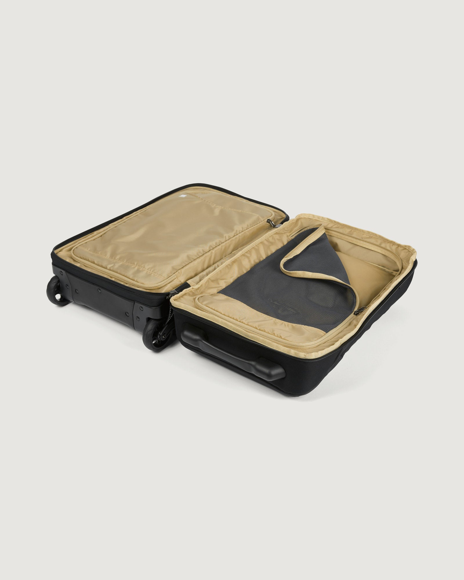 35L Split Level Trolley Bag - Black/Black - Perfect for Travel, Shopping & Outdoor Adventures