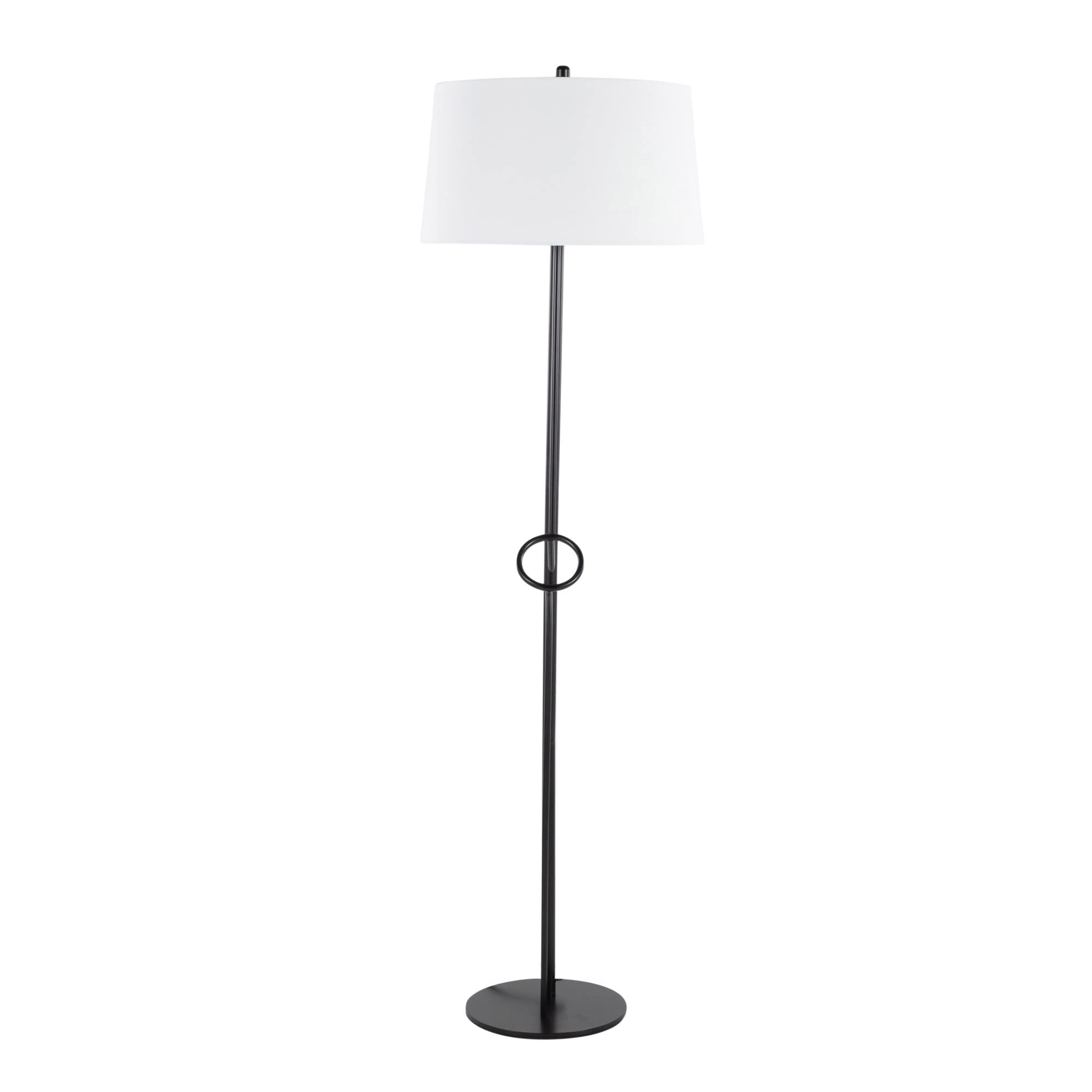 Modern Shadow Floor Lamp - Adjustable White & Black Standing Lamp for Living Room, Bedroom, Office - Tall Corner Lighting with Dimmable LED - Perfect for Reading, Relaxing & Home Decor