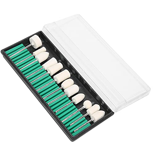 Professional Nail Drill Bit Kit with Wool Felt Heads & Storage Box - 20PC Nail Polishing & Grinding Bits for Manicure, Pedicure & Nail Art - Perfect for Home Salon, DIY Nail Care & Professional Use