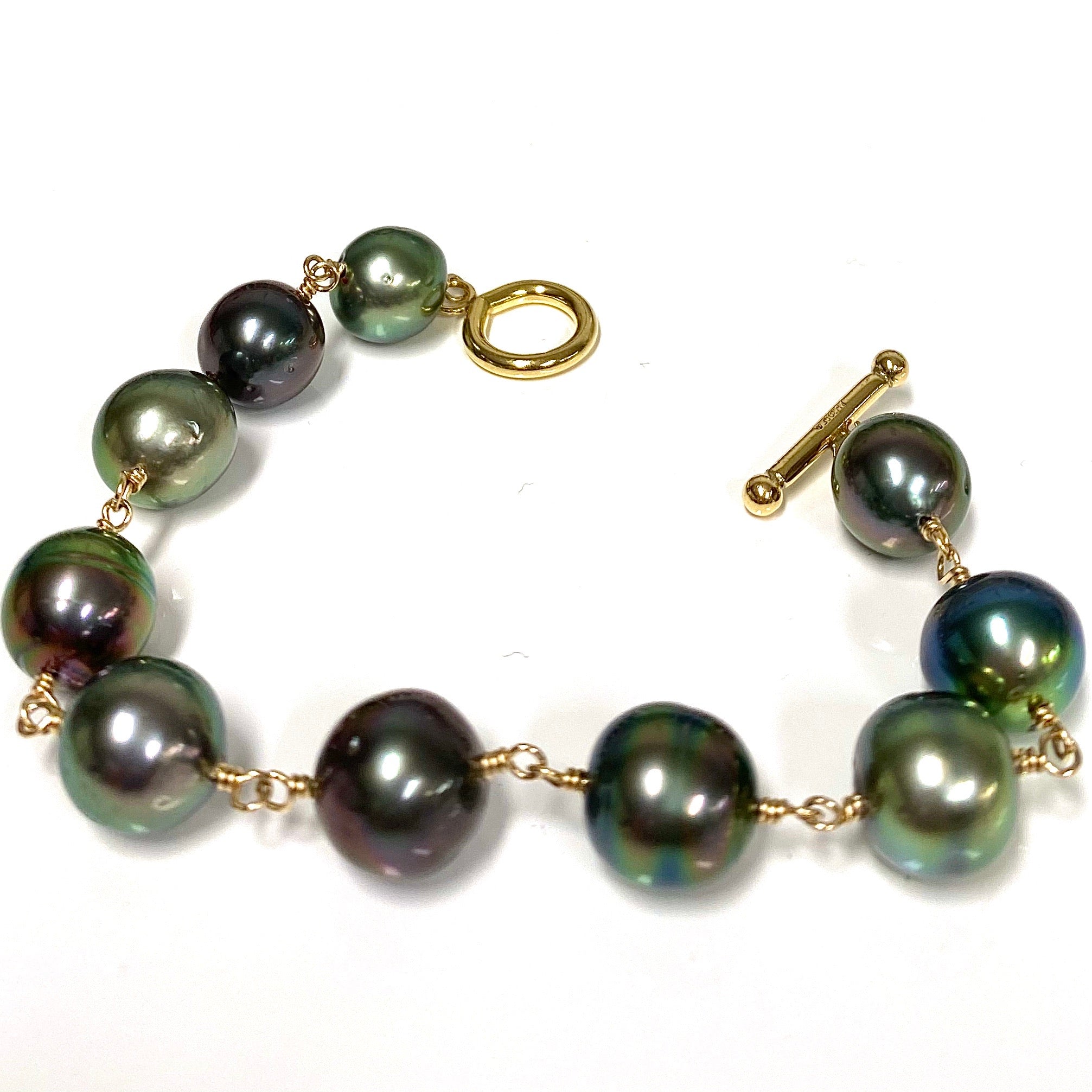 GILLIA Baroque Tahitian Pearl Bracelet (B437) - Elegant Jewelry for Women, Perfect for Weddings, Parties & Special Occasions
