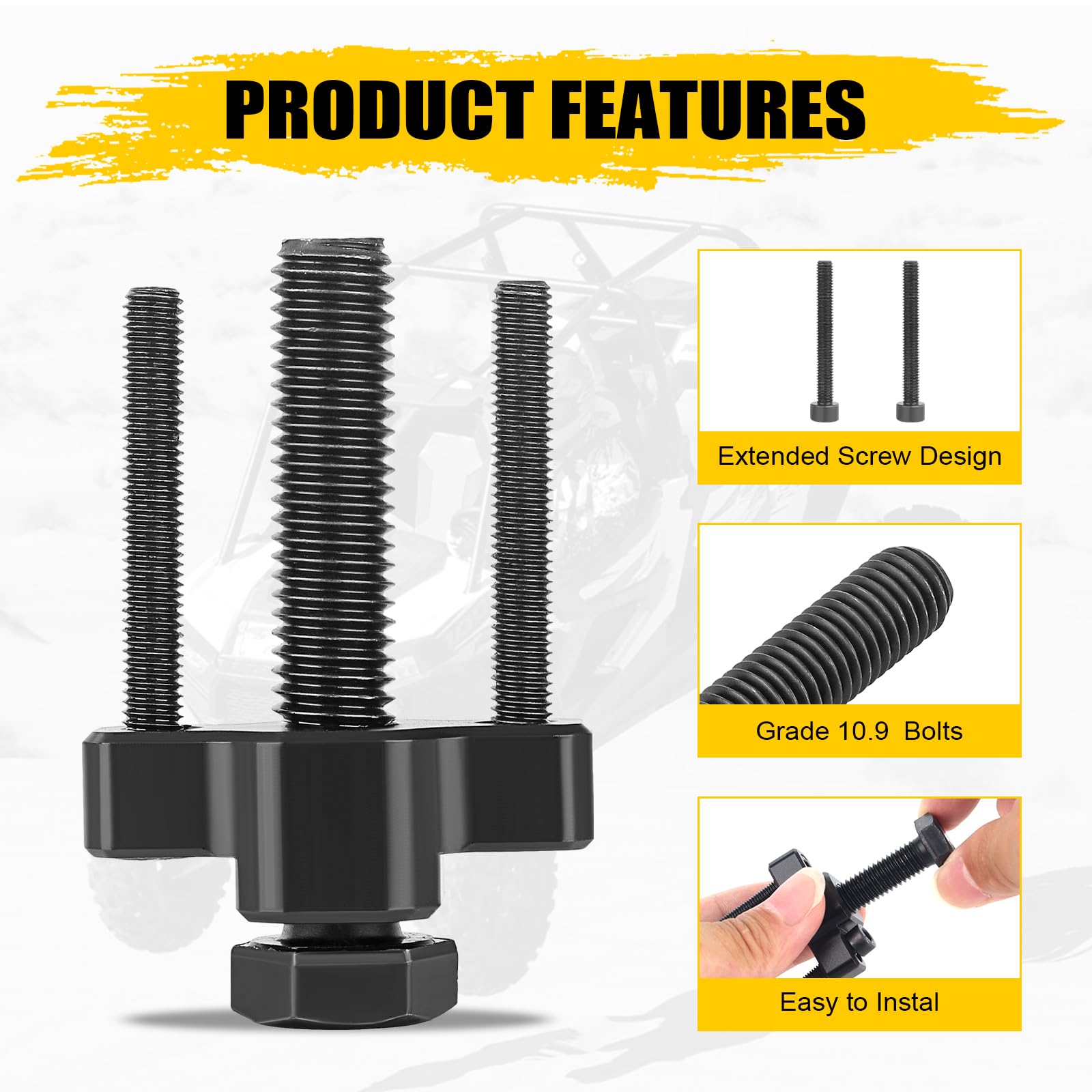 Polaris RZR XP1000 Turbo Steering Wheel Puller Tool - Heavy Duty UTV Wheel Removal Kit for ATV, Side by Side Vehicles - Perfect for DIY Repairs & Maintenance in Garages or Off-Road Adventures