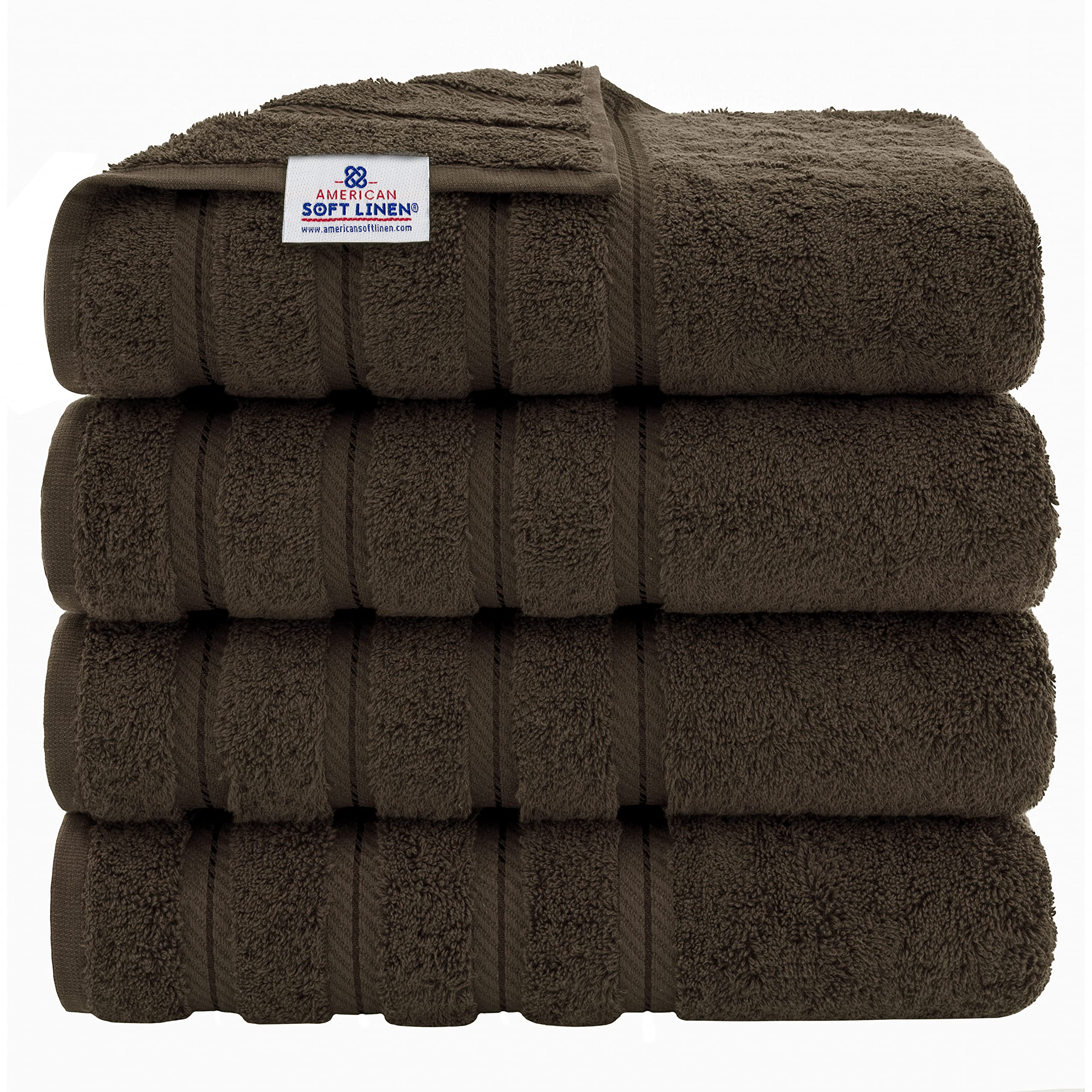 Premium 6-Piece Soft Linen Towel Set with 4 Bath & 4 Hand Towels - Ultra Absorbent Luxury Bathroom Towels for Spa, Hotel & Home Use
