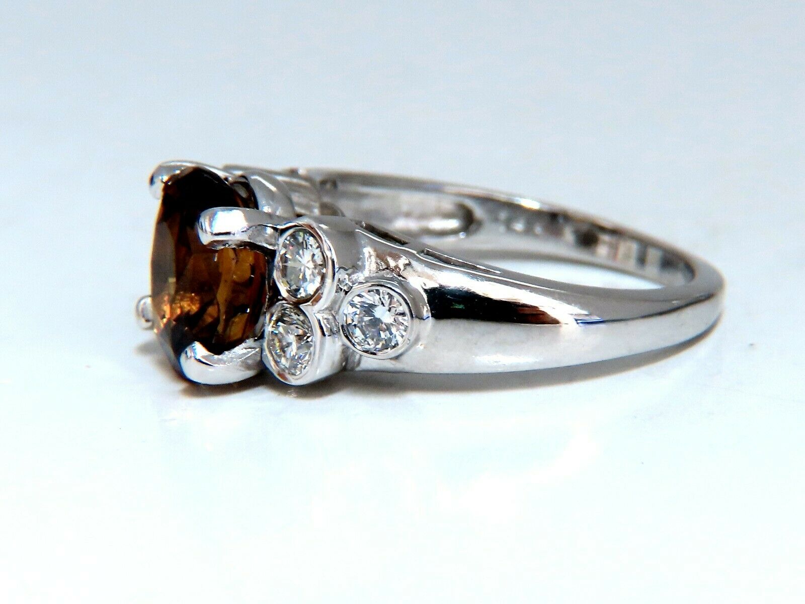 GIA Certified 4.75ct Natural No Heat Orange Brown Sapphire Diamond Ring in 14K Gold - Perfect for Engagement, Anniversary & Special Occasions