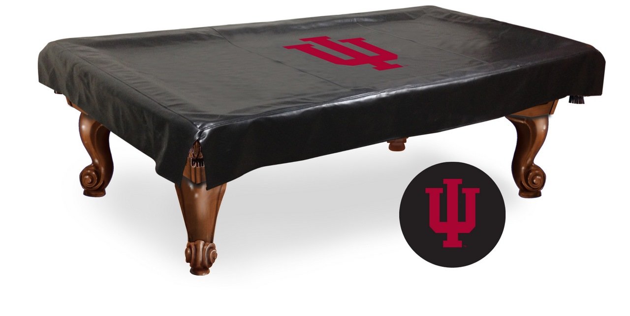 NCAA Indiana Hoosiers Billiard Table Cover - Officially Licensed Pool Table Protector for Game Room Decor | Perfect for College Sports Fans, Man Cave & Bar Accessories