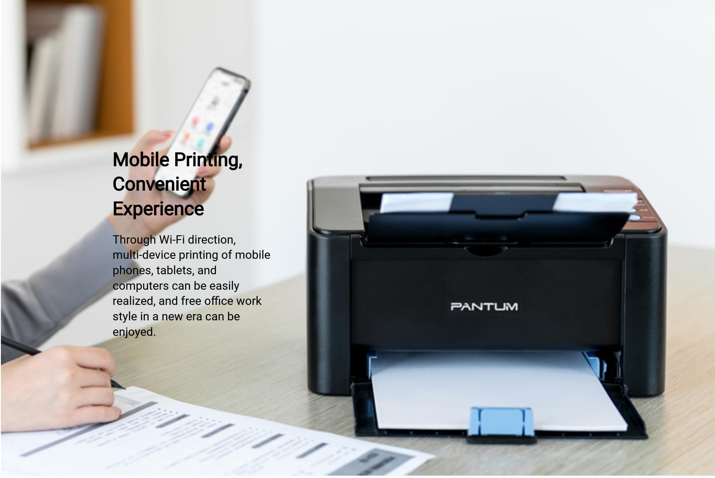 Ampro MICR PB-210e Toner Cartridge & Pantum P2500W Wireless Laser Printer Bundle - Check Printing Solution for Small Business & Home Office Banking Needs