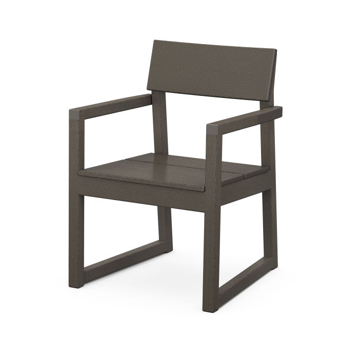 POLYWOOD EDGE Dining Arm Chair – Weather-Resistant Outdoor & Indoor Dining Chair for Patio, Deck, or Kitchen – Durable & Comfortable Seating Solution