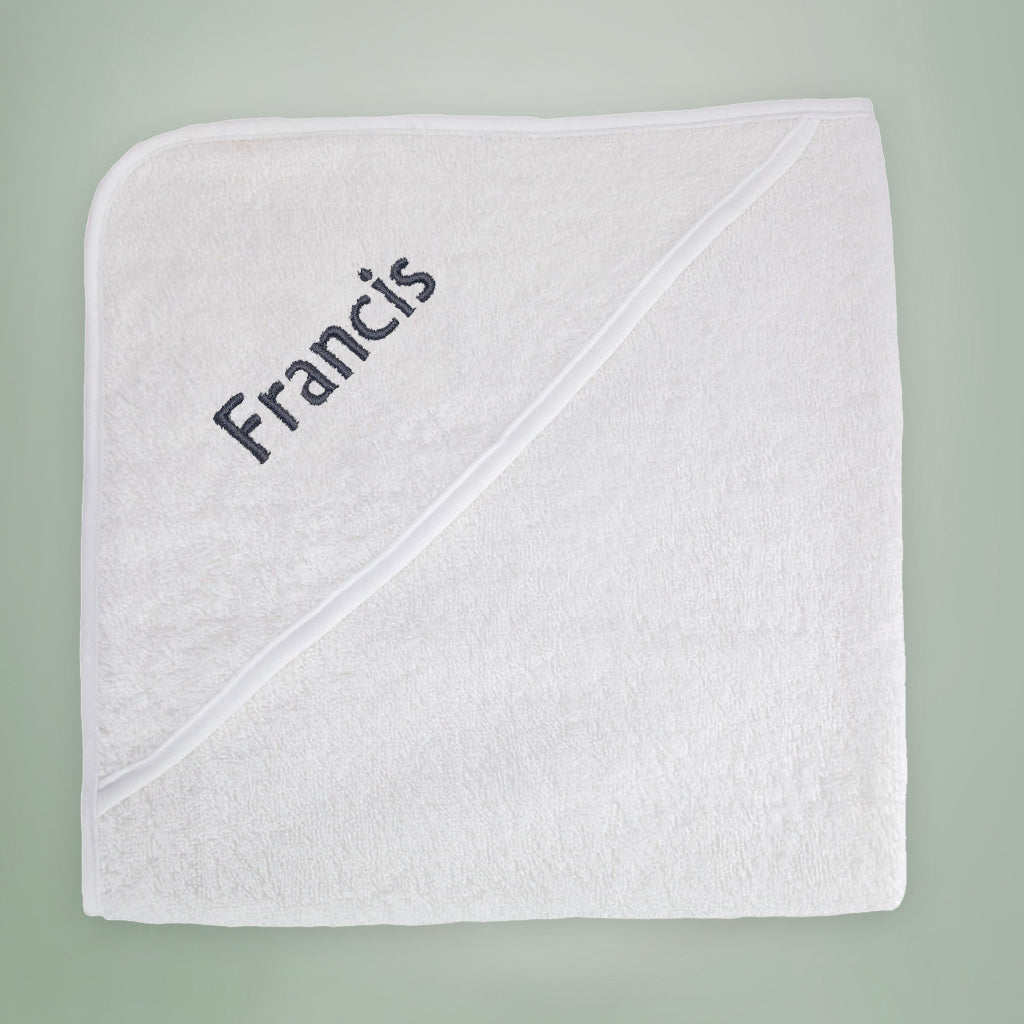 Personalized Hooded Baby Towel - Soft & Absorbent Newborn Bath Towel with Name Embroidery - Perfect for Baby Showers, Bath Time & Photo Shoots