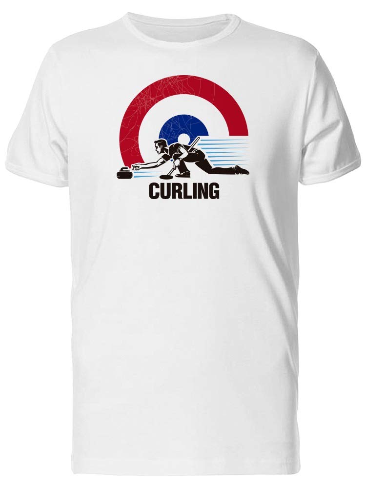 Men's Curling Sport Grunge Graphic T-Shirt - Vintage Athletic Style Tee for Casual Wear & Sports Fans