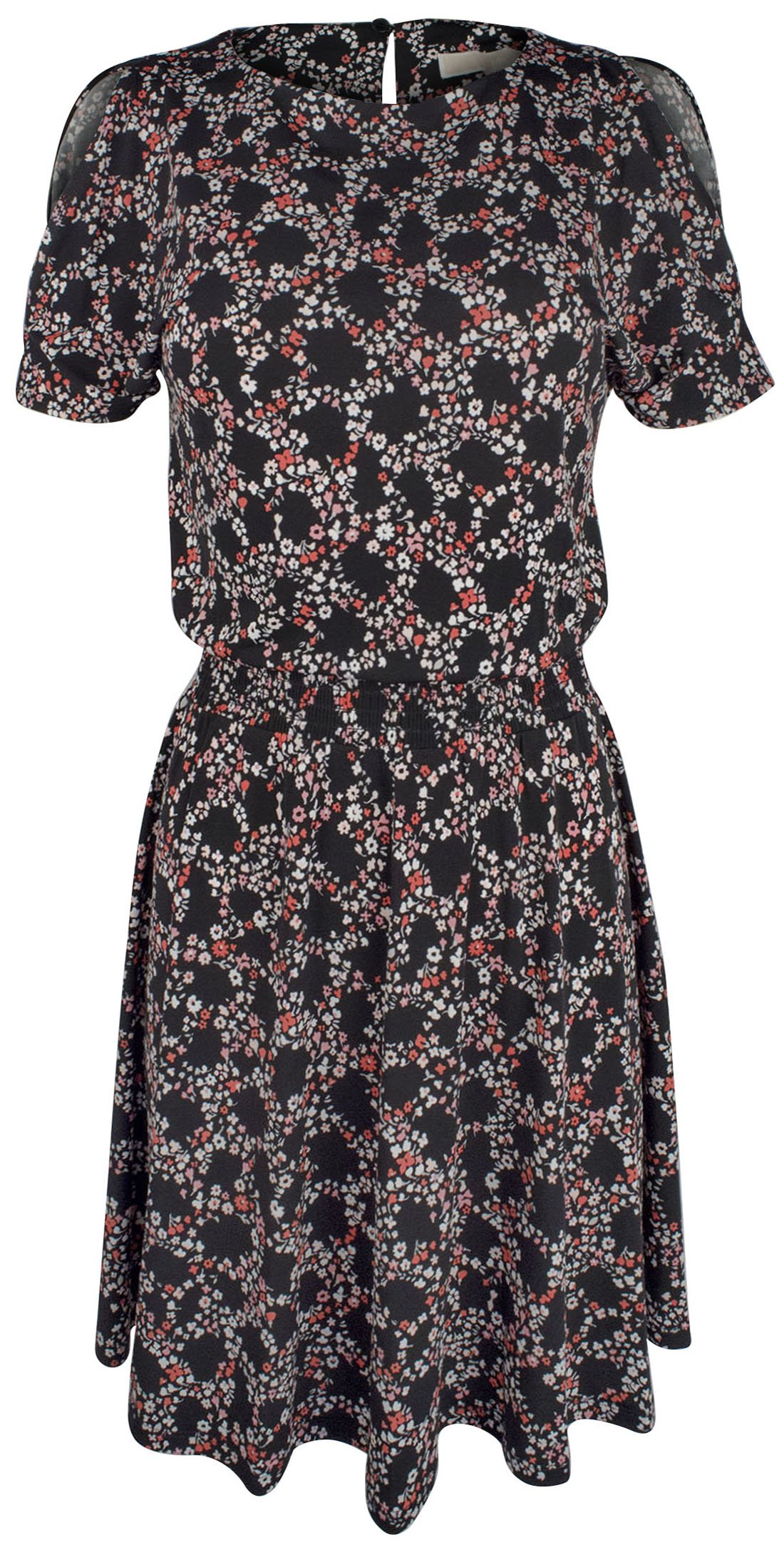 Michael Kors Women's Floral Print Cold Shoulder Summer Dress - Perfect for Beach Vacations, Date Nights & Outdoor Parties