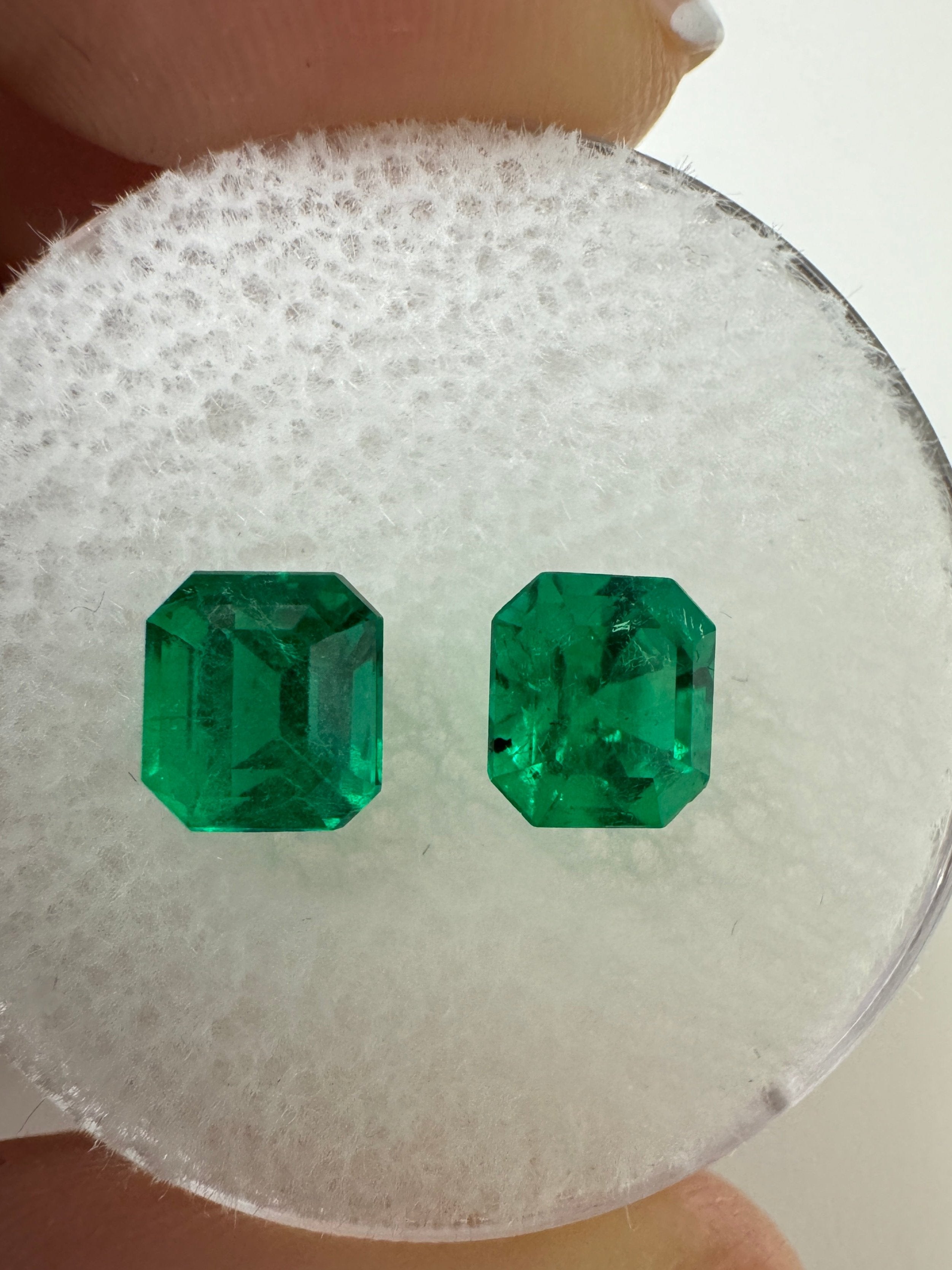 1.79tcw 5.5x5mm Muzo Green Colombian Loose Emeralds - Asscher Cut Natural Gemstones for Jewelry Making, Engagement Rings & Luxury Gifts