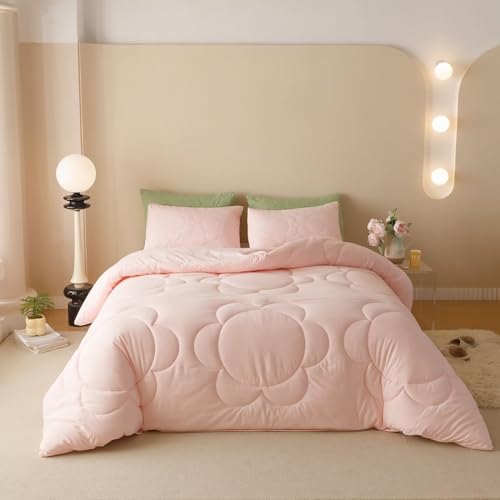 5-pink Floral Quilted