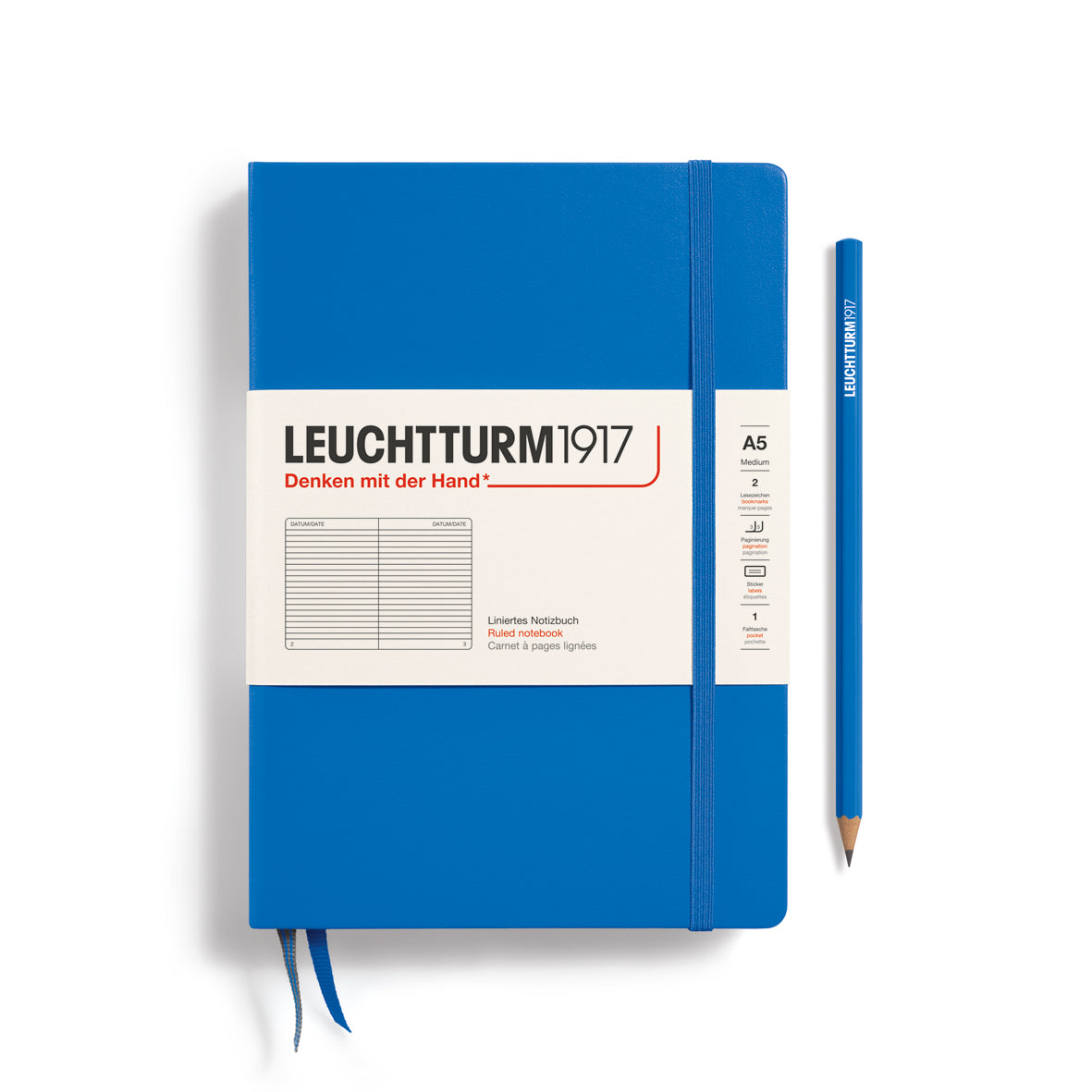 Leuchtturm1917 Medium A5 Hardcover Notebook - Dotted, Lined, or Blank Pages for Journaling, Note Taking & Planning | Perfect for Work, School & Creative Projects