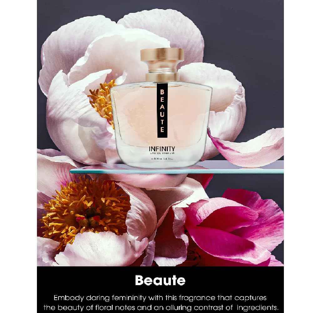 Infinity Beaute 100ml Eau De Parfum for Women - Long Lasting Floral Fragrance | Luxury Perfume for Everyday Wear, Date Night & Special Occasions