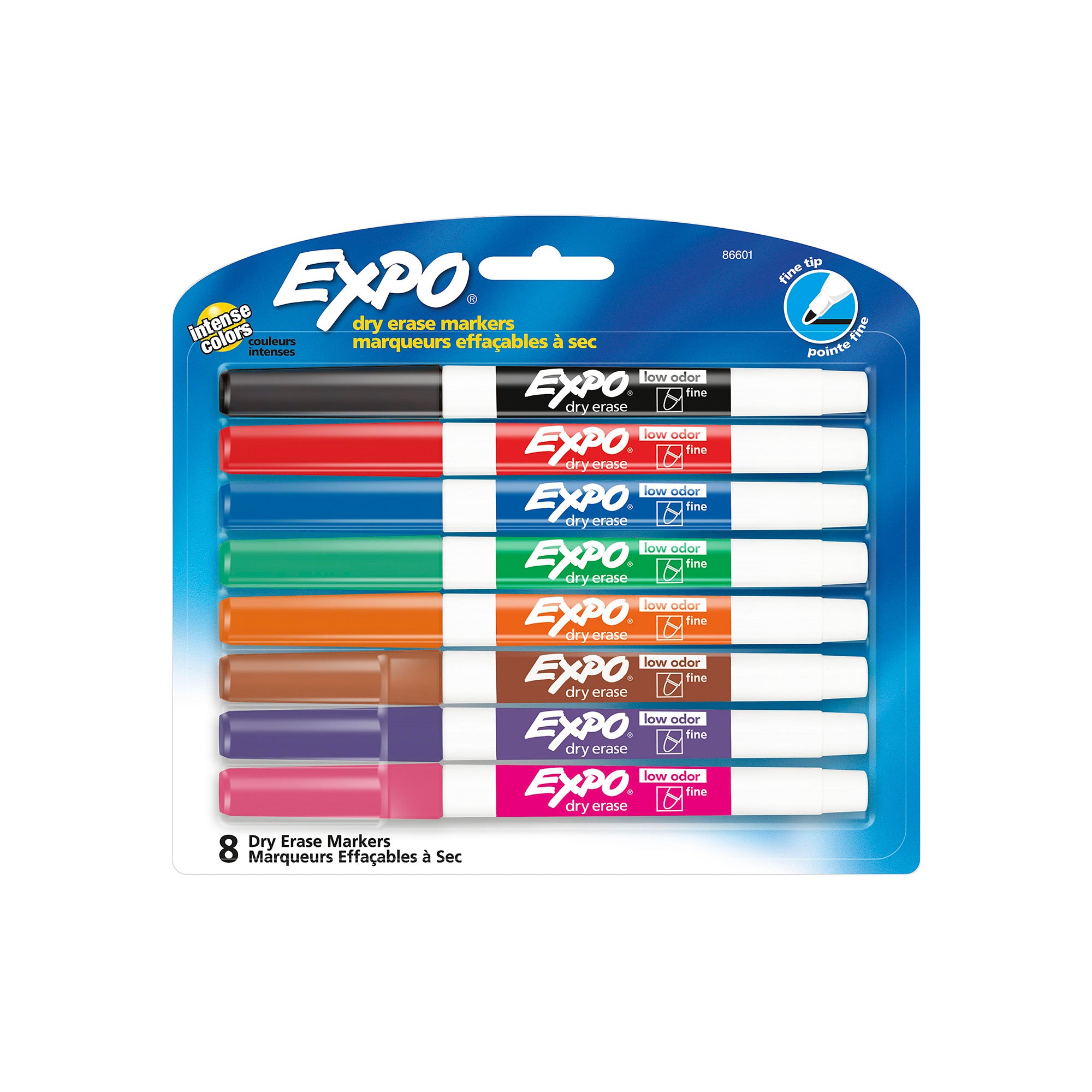 8 Pack Dry Erase Markers - Assorted Colors (Black, Blue, Red, Green) for Whiteboards, Glass Boards & Office Presentations