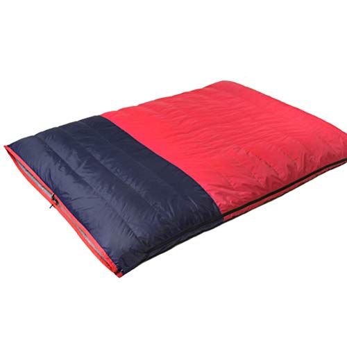 Extra Large Double Down Sleeping Bag - Converts into 2 Single Sleeping Bags - 3 Season Waterproof for Camping, Hiking & Outdoor Adventures - Perfect for Couples and Solo Campers