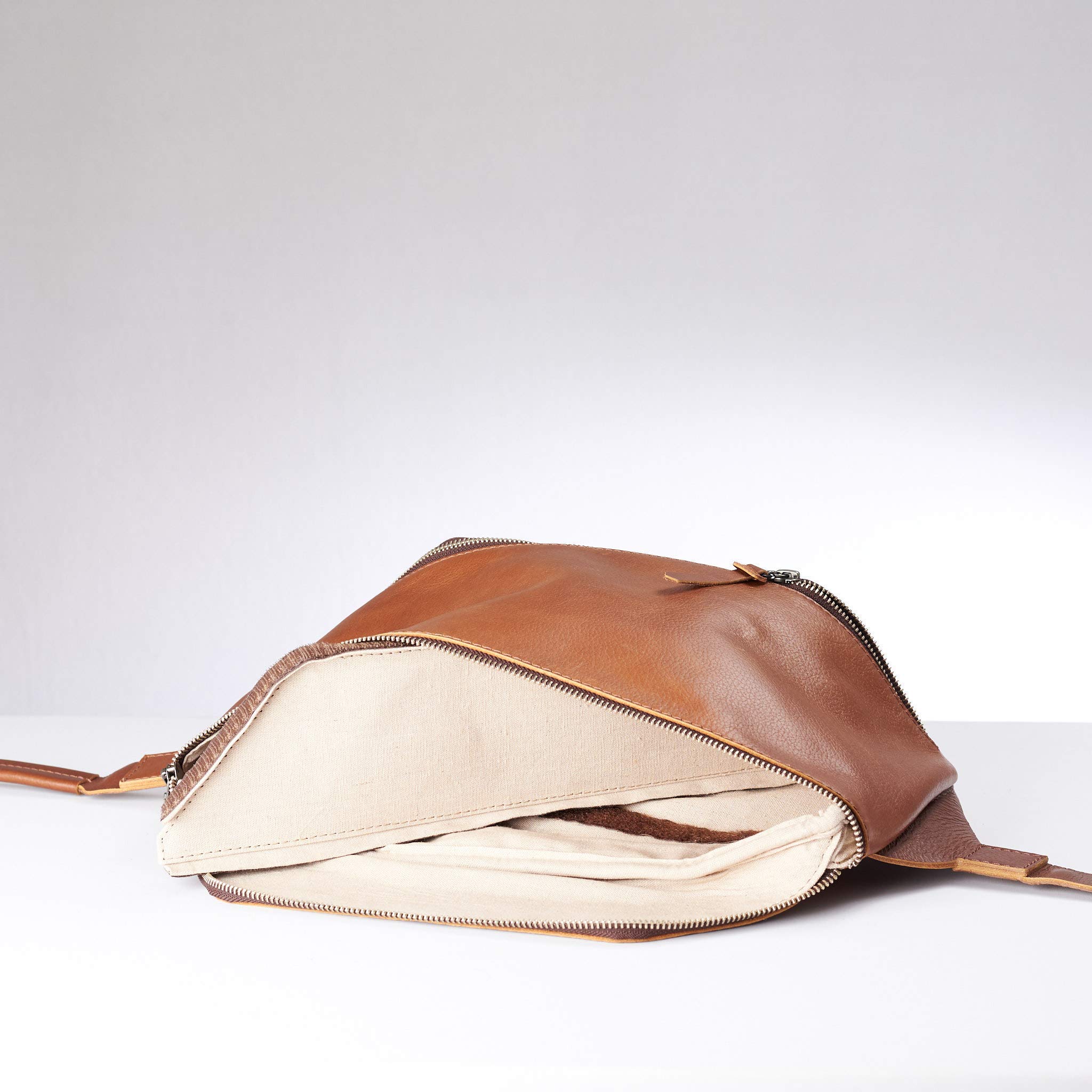 Men's Leather Tan Brown Sling Backpack - Single Strap Small Shoulder Bag for Everyday Carry | Perfect for Street Style, Festivals, Daypack & Crossbody Use | Ideal Gift for Travel & Urban Lifestyle