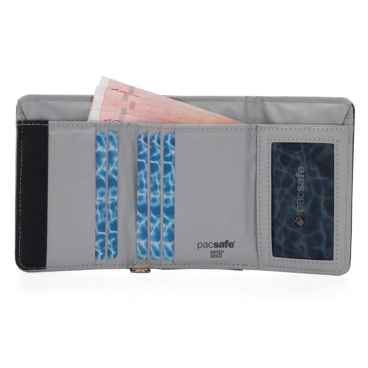 Pacsafe RFIDsafe™ RFID Blocking Trifold Wallet - Secure Travel & Everyday Use for Credit Cards, Passport & Cash - Anti-Theft Slim Wallet for Men & Women