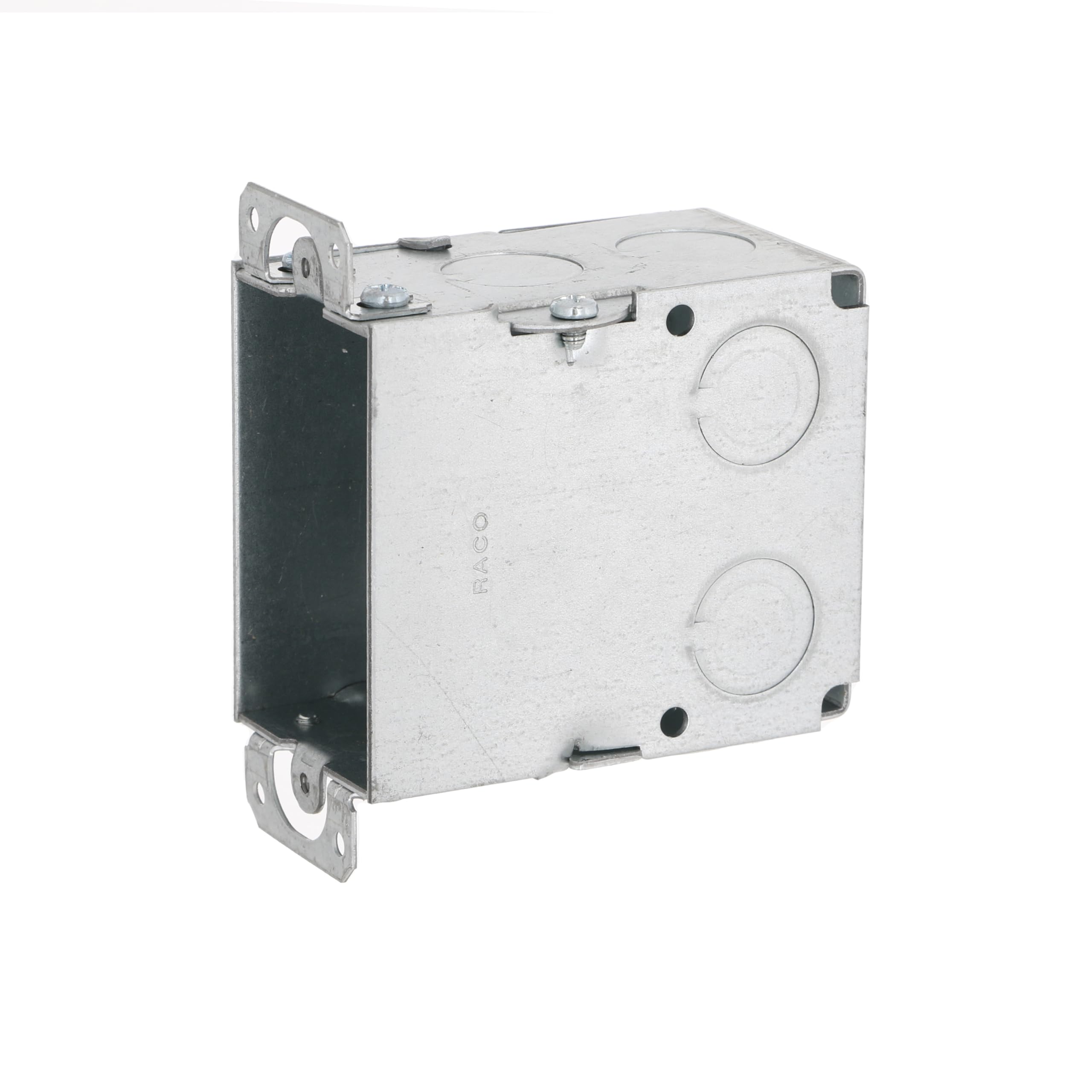 Hubbell-Raco 590 Electrical Switch Box with Plaster Ears - 3.5 Inch Deep, 1/2 Inch Knockouts - Pack of 50 - Ideal for Residential & Commercial Wiring Projects