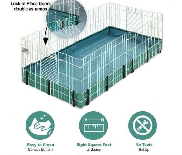 MidWest Guinea Pig Cage - Spacious & Durable Small Animal Habitat for Guinea Pigs, Rabbits, and Hamsters - Perfect for Indoor Pet Playpen and Home Decor