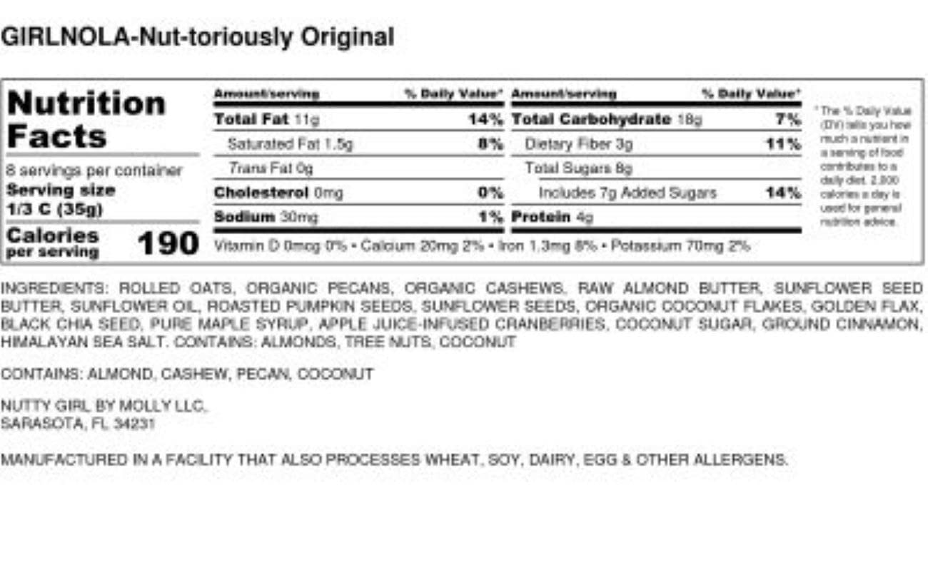 Nutty Girl Girlnola® Gluten-Free Granola - 5 Pounds | Organic, Non-GMO, Vegan | Perfect for Breakfast, Snacks & Healthy Lifestyle