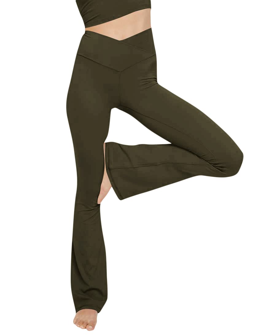 Esobo Women's High Waisted Bootleg Yoga Pants - Wide Leg Flare Workout Pants for Yoga, Gym & Office - Comfortable Bootcut Dress Pants for Casual & Professional Wear