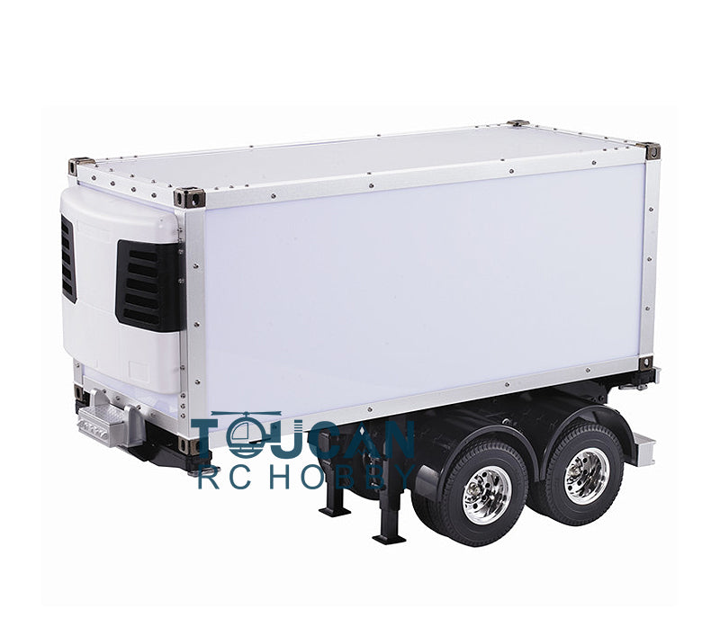 1/14 Scale Remote Controlled RC Tractor Truck with 20ft & 40ft Metal Reefer Container & Oil Tank Trailer - DIY Model Kit for TAMIYA - Perfect for RC Car Enthusiasts & Collectors, Great for Racing, Display, and Realistic Construction Scenes