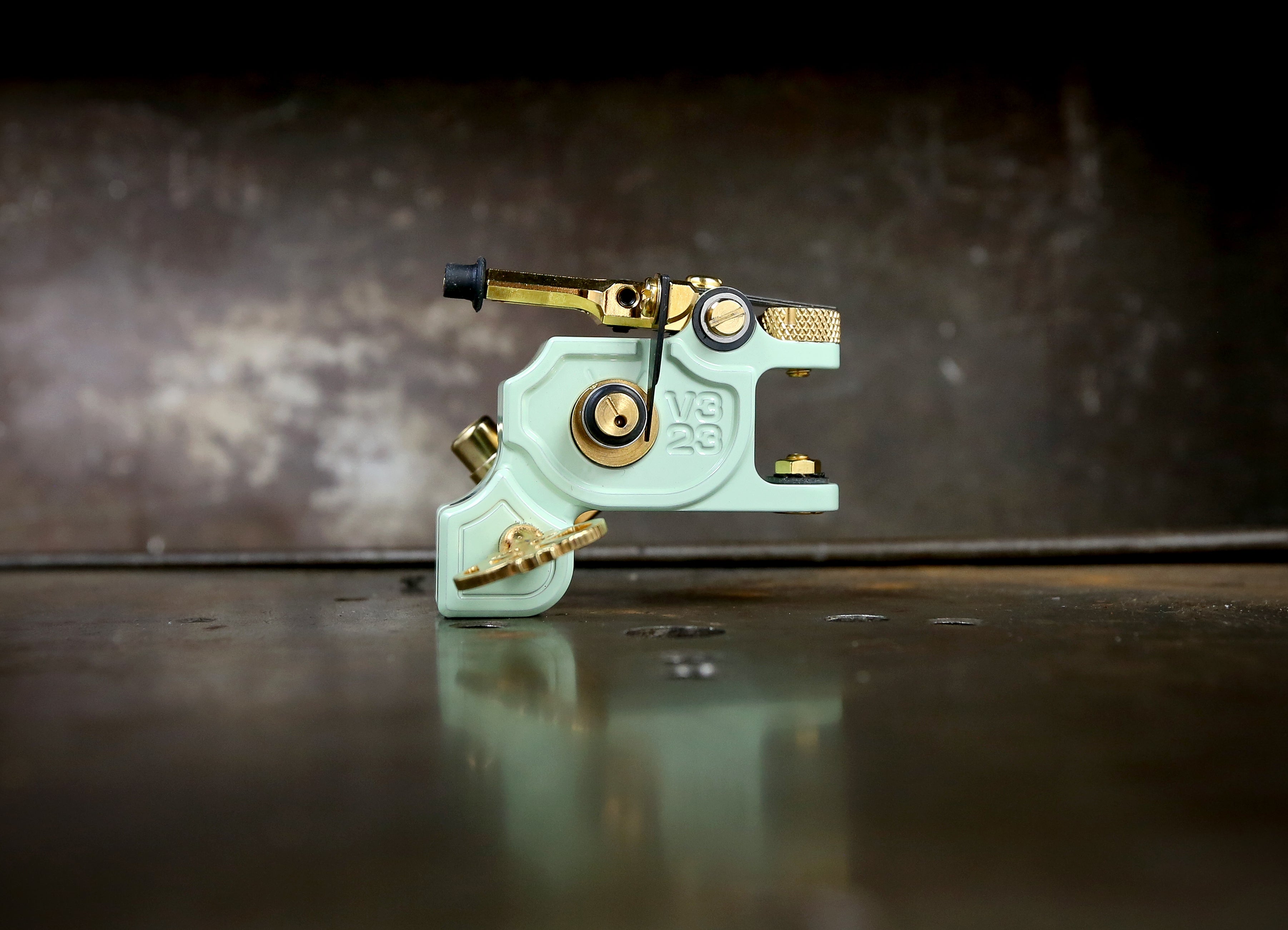 Dan Kubin V3/23 Sidewinder Seafoam x Gold RCA Cable - High-Quality Audio Cable for Turntables & Hi-Fi Systems - Perfect for Home DJ Setup & Vinyl Record Players