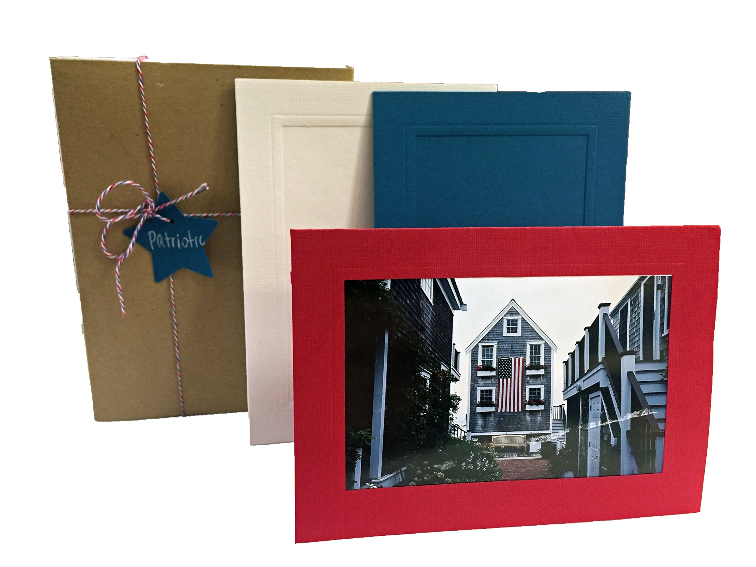 24-Piece Patriotic Photo Insert Note Cards Collection by Plymouth Cards - Perfect for Holidays, Greetings, and Special Occasions