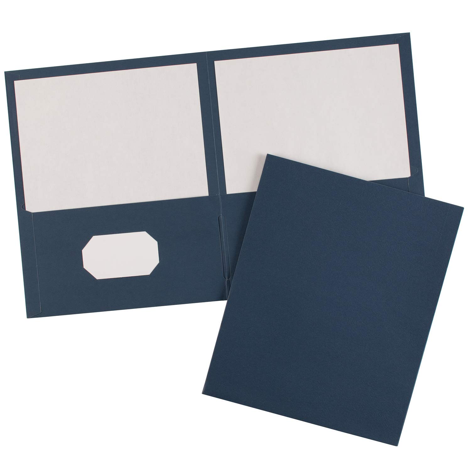 Premium Dark Blue Two-Pocket Folders - 25-Pack (47985) for School, Office & Document Organization | Heavy Duty Polypropylene with Secure Fasteners