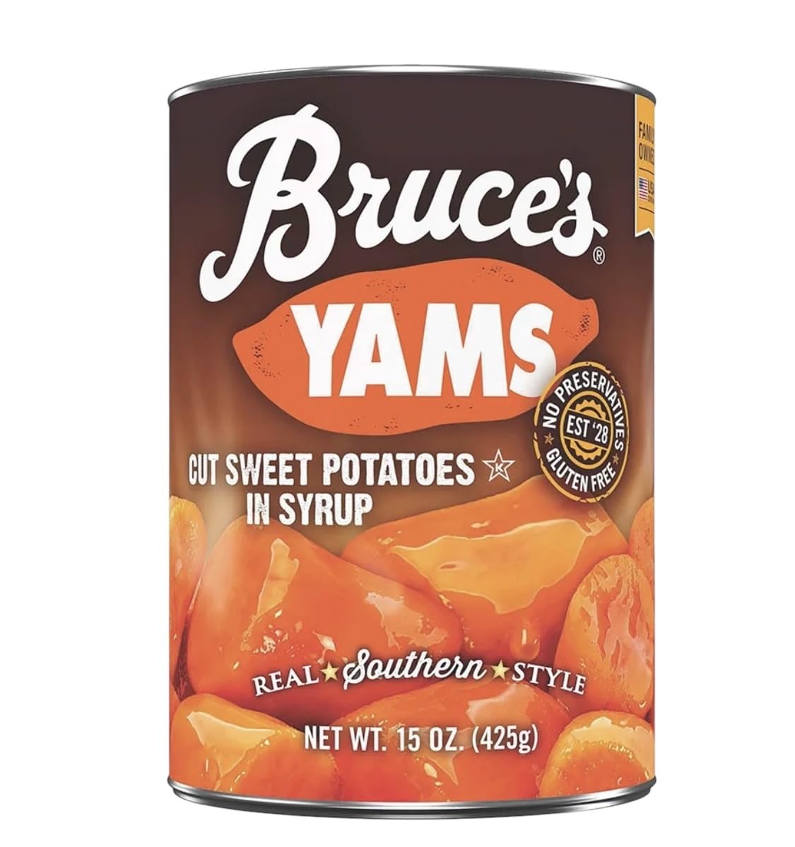 Bruce's Yams - Sweet Potatoes in Syrup, 15 oz Can (Pack of 6) | Canned Yams for Thanksgiving, Holiday Meals & Easy Side Dishes | Gluten-Free & Non-GMO