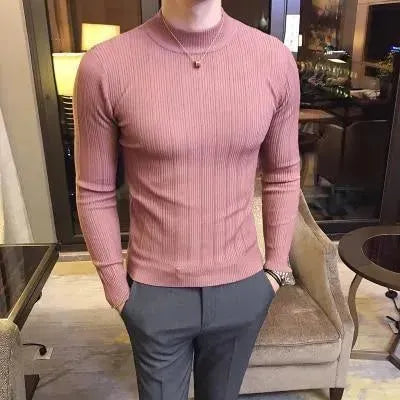 Men's Striped Pattern Sweater - Soft & Comfortable Pullover for Casual Wear, Office & Fall Outfits
