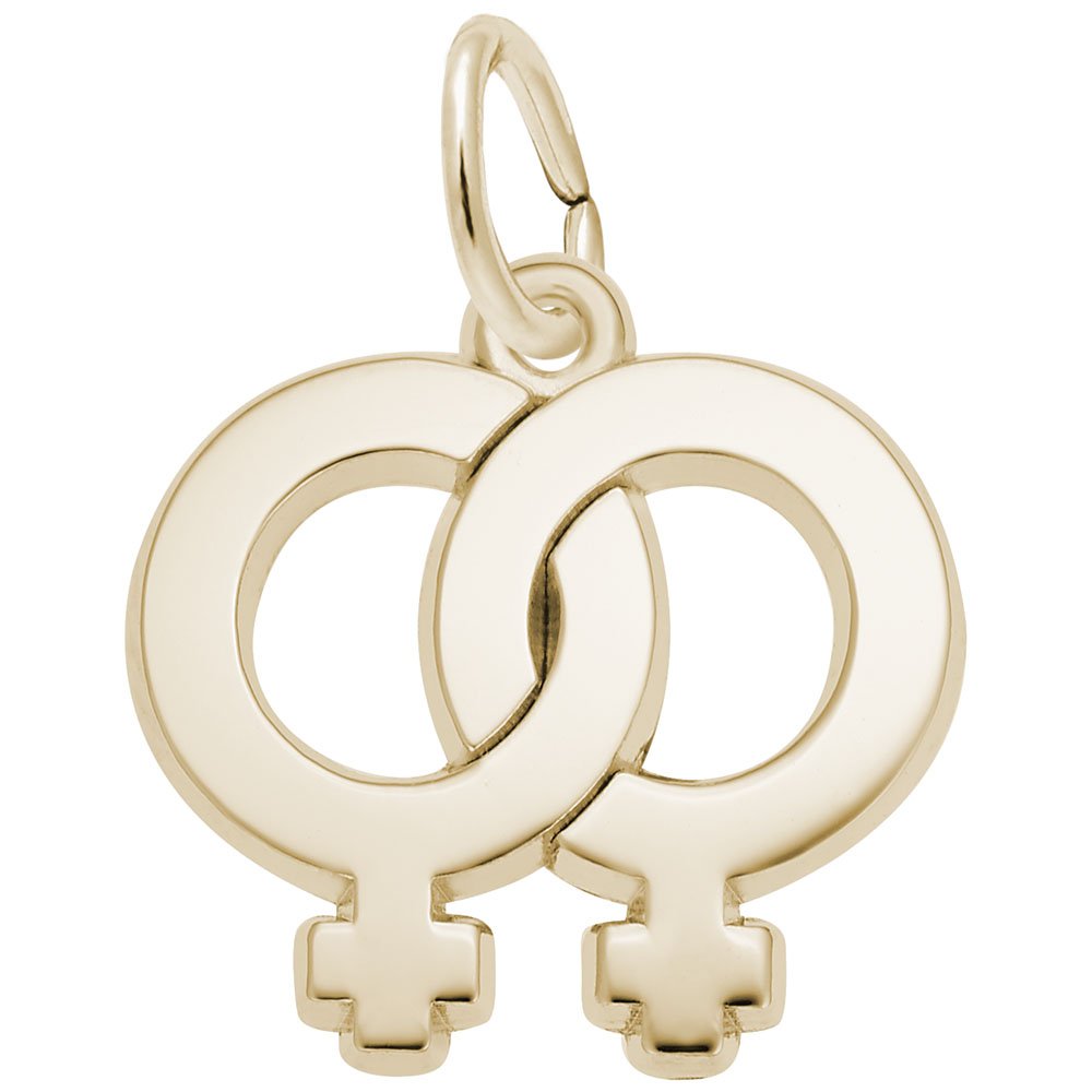 10k Yellow Gold Female Charm Pendant - Elegant Jewelry for Bracelets & Necklaces - Perfect for Gifts, Anniversaries & Everyday Wear