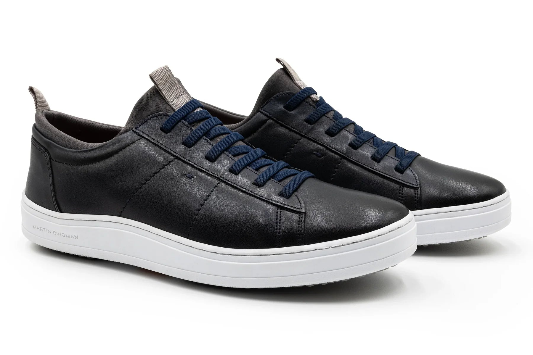 Martin Dingman Navy Cameron Sneakers - Premium Leather Casual Shoes for Men | Comfortable & Stylish for Everyday Wear, Office, and Travel
