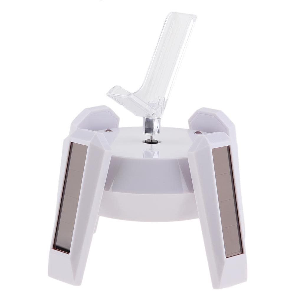 Solar Powered 360° Rotating Turntable - Phone Display Stand with Jewelry Trays in White | Perfect for Jewelry Showcase, Product Photography & Retail Displays | Business & Industrial Display Solutions