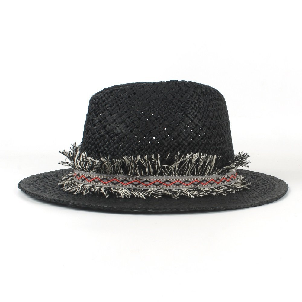 Stylish Panama Hat with Tassel for Women & Men - Beach & Outdoor Sun Protection