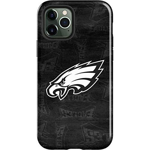 Skinit Impact-Resistant Phone Case for iPhone 12 Pro Max - Officially Licensed NFL Philadelphia Eagles Black & White Design | Durable Protection for Football Games, Travel & Everyday Use