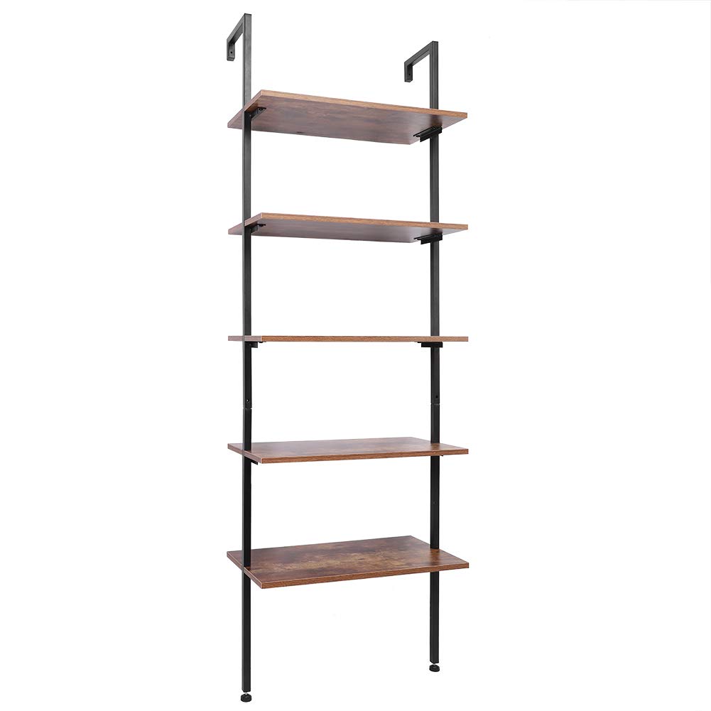 EVTSCAN 5-Tier Metal Storage Shelf - Heavy Duty Kitchen Organizer Rack for Home, Office & Pantry | Space-Saving Bookshelf & Display Stand | Perfect for Organizing Spices, Cookbooks, and Small Appliances