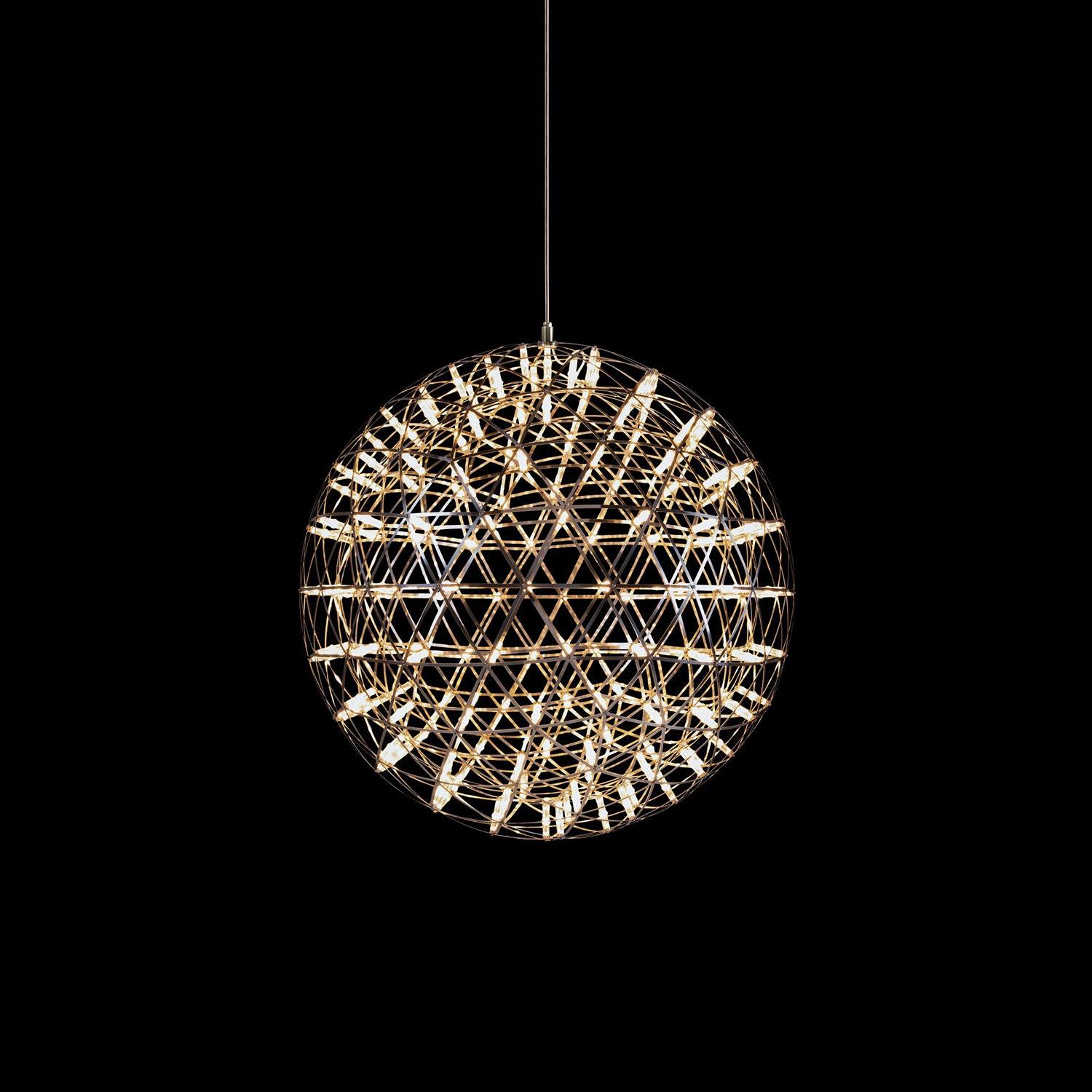 Elegant Gold Spark Ball Pendant Light - Modern Chandelier for Dining Room, Bedroom & Living Room Decor