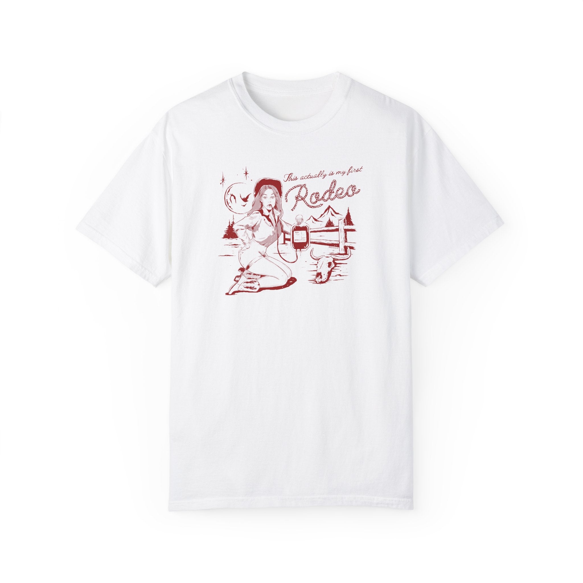 This Actually is My First Rodeo T-Shirt - Funny Western Cowboy Shirt for Men & Women - Perfect for Rodeo Events, Country Concerts & Western Parties